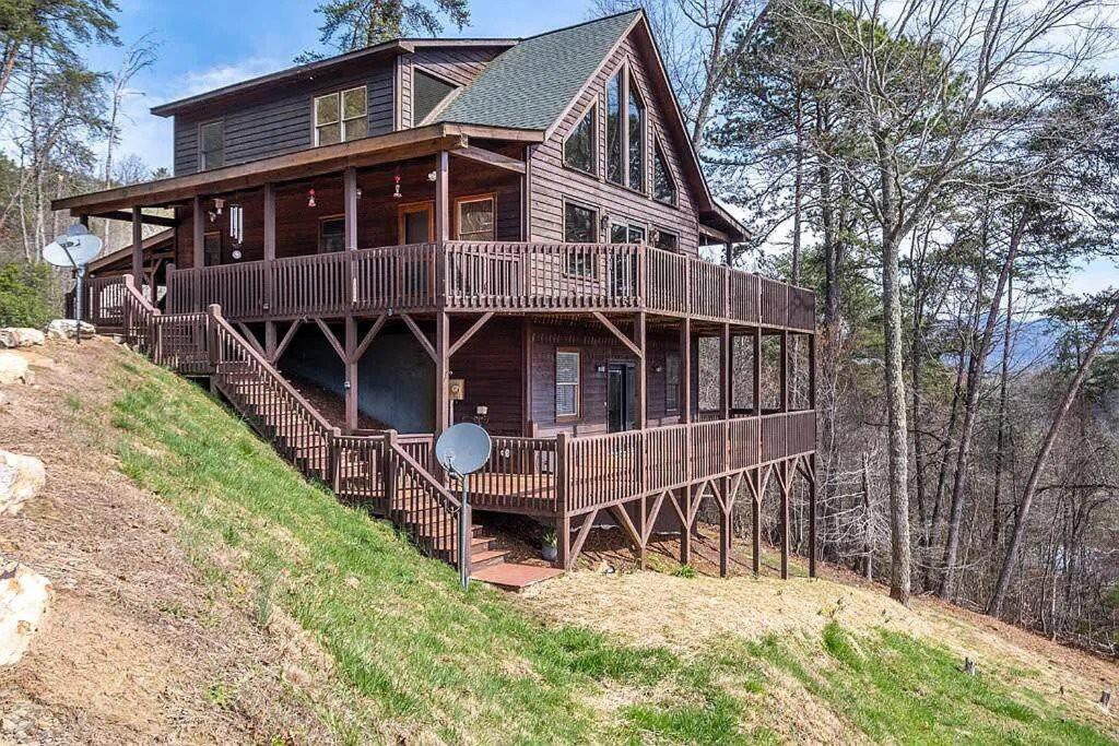 Mistletoe Cabin- Private Cabin W Views, Hottub, Pet Friendly Murphy Eksteriør billede